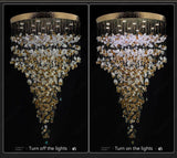 Meteoroid Chandelier Double Height - Amber Color