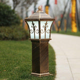 Led 600MM Gold Antiqur Die Cast Alluminium Bollard Outdoor Garden Park Driveway Light - Warm White