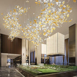 Maple Leaf LED DOUBLE HEIGHT STAIR CHANDELIER - WARM WHITE