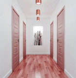 12W LED Indoor Outdoor Rose Gold Ceiling Lamp Round Drum Cylinder Light 3000k (Warm White)