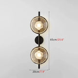 2 LED Black Modern Wall Light Living Room LCD Panel Light - Warm White