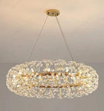 Crystal Design Glass Modern LED Chandelier 800 MM Ring - Warm White