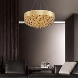 800 MM Crystal Brass LED Chandelier Light for Living Room Dining Room