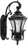 Outdoor Wall Light Fixture Black Exterior Wall Waterproof Lights Wall Mount with Glass Shade