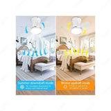 22 INCH WHITELOW PROFILE CEILING LIGHT WITH FAN LED CHANDELIER - WARM WHITE