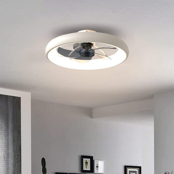 500MM White Low Ceiling Light with Fan LED Chandelier - Warm White - Ashish Electrical India