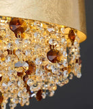 800 MM Crystal Brass LED Chandelier Light for Living Room Dining Room