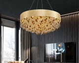 800 MM Crystal Brass LED Chandelier Light for Living Room Dining Room