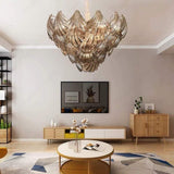 600 MM Crystal Smoke Crustal LED Chandelier Light for Living Room Dining Room - Warm White