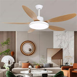 42 Inch 5 Blade Wind lamp ceiling fan remote Controlled - Light Wood