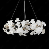 600 MM Crystal Gold Metal Chandelier Hanging Lamp - Warm White - Ashish Electrical India