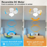 22 INCH WHITELOW PROFILE CEILING LIGHT WITH FAN LED CHANDELIER - WARM WHITE