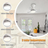 22 INCH WHITELOW PROFILE CEILING LIGHT WITH FAN LED CHANDELIER - WARM WHITE