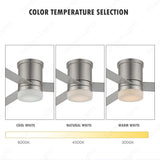 42 INCH HUGGER WIND LEAF CEILING FAN REMOTE CONTROLLED - SILVER