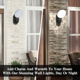 Led Modern Black Waterproof Outdoor Wall Light - Warm White