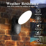 Led Modern Black Waterproof Outdoor Wall Light - Warm White