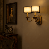 2 Light Vintage Brass Wall Light for Living Room Drawing Room Bedroom