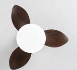 22 Inch Black Woof Low Profile Ceiling Light with Fan LED Chandelier