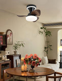 22 Inch Black Woof Low Profile Ceiling Light with Fan LED Chandelier