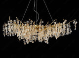 1200MM LONG GOLDEN LONG DROP CRYSTAL CHANDELIER CEILING LIGHTS HANGING - WARM WHITE - Ashish Electrical India