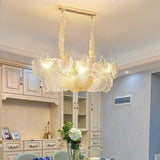 800x300 MM Glass LED Chandelier for Living Dining Room Light- Warm White