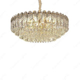 600 MM Crystal Gold LED Chandelier Light for Living Room Round Dining Room - Warm White