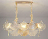 800x300 MM Glass LED Chandelier for Living Dining Room Light- Warm White