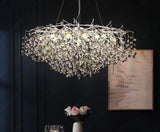 1200 MM Crystal Chrome LED Tree Chandelier Light