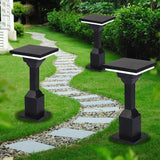 Led Modern Pillar Light Black Gate Lamp E27 Lantern Post - Warm White - Ashish Electrical India