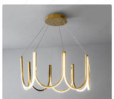 600 MM Gold Metal LED Chandelier Hanging Suspension Lamp - Warm White