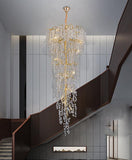 1400mm Long Crystal Double Height Duplex Chandelier - Warm White - Ashish Electrical India