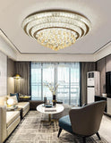 600 MM Gold K9 Crystal 3 Layer LED Chandelier Lamp - Warm White - Ashish Electrical India