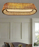 Surface Mounted Rectangular Low Ceiling Height Crystal LED Chandelier 1000 MM - Warm White