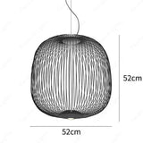 500 MM Black Metal Mesh Chandelier Ceiling Lights Hanging