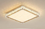 600x600 MM Gold Crystal Square LED Chandelier Lamp - Warm White - Ashish Electrical India