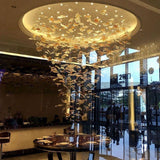 Maple Leaf LED DOUBLE HEIGHT STAIR CHANDELIER - WARM WHITE