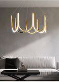 600 MM Gold Metal LED Chandelier Hanging Suspension Lamp - Warm White