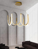 600 MM Gold Metal LED Chandelier Hanging Suspension Lamp - Warm White
