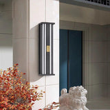 600MM Led Modern Black Outdoor Waterproof Wall Light - Warm White