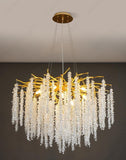 600 MM Crystal Gold Metal LED Tree Chandelier Hanging Lamp - Warm White - Ashish Electrical India