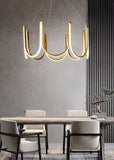 600 MM Gold Metal LED Chandelier Hanging Suspension Lamp - Warm White