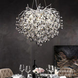 800 MM Crystal Chrome LED Tree Chandelier Light