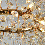 2 Rings Crystal Design Glass Modern LED Chandelier - Warm White