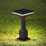 Led Modern Pillar Light Black Gate Lamp E27 Lantern Post - Warm White - Ashish Electrical India