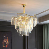 600MM Gold Crystal Chandelier Ceiling Lights Hanging - Warm White - Ashish Electrical India