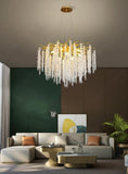 600 MM Crystal Gold Metal LED Tree Chandelier Hanging Lamp - Warm White - Ashish Electrical India