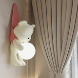 Resin Lamp with Teddy Kids Room Wall Light