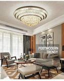 600 MM Gold K9 Crystal 3 Layer LED Chandelier Lamp - Warm White - Ashish Electrical India