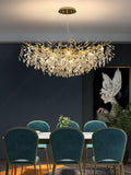 1600MM Long Golden Waterdrop Crystal Chandelier Ceiling Lights Hanging for Living and Dining Room