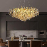 1200MM LONG GOLDEN CRYSTAL CHANDELIER CEILING LIGHTS HANGING - WARM WHITE - Ashish Electrical India